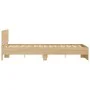 Sonoma oak bed frame with headboard and LED lights 135x190 cm by , Beds and slatted bases - Ref: Foro24-3207632, Price: 138,2...