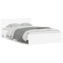 Bed frame with headboard and white LED lights 135x190 cm by , Beds and slatted bases - Ref: Foro24-3207630, Price: 148,39 €, ...