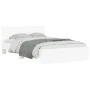 Bed frame with headboard and white LED lights 135x190 cm by , Beds and slatted bases - Ref: Foro24-3207630, Price: 146,52 €, ...