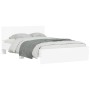Bettgestell mit Kopfteil und weißen LED-Leuchten 135x190 cm von , Betten und Lattenroste - Ref: Foro24-3207630, Preis: 148,39...