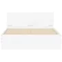 Bed frame with headboard and white LED lights 135x190 cm by , Beds and slatted bases - Ref: Foro24-3207630, Price: 146,52 €, ...