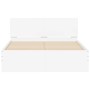 Bettgestell mit Kopfteil und weißen LED-Leuchten 135x190 cm von , Betten und Lattenroste - Ref: Foro24-3207630, Preis: 148,39...