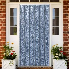 Blau-weißer Chenille-Fliegenvorhang, 100 x 230 cm von , Moskitonetze für Fenster - Ref: Foro24-377372, Preis: 66,03 €, Rabatt: %