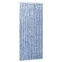 Cortina antimoscas chenilla azul y blanco 100x230 cm