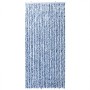 Cortina antimoscas chenilla azul y blanco 100x230 cm