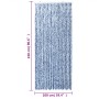 Cortina antimoscas chenilla azul y blanco 100x230 cm