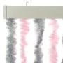Silbergrauer und rosafarbener Chenille-Fliegenvorhang, 100 x 200 cm von , Moskitonetze für Fenster - Ref: Foro24-377364, Prei...