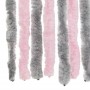 Cortina antimoscas chenilla gris plateado y rosa 100x200 cm
