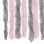 Silbergrauer und rosafarbener Chenille-Fliegenvorhang, 100 x 200 cm von , Moskitonetze für Fenster - Ref: Foro24-377364, Prei...