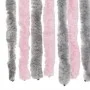 Silbergrauer und rosafarbener Chenille-Fliegenvorhang, 100 x 200 cm von , Moskitonetze für Fenster - Ref: Foro24-377364, Prei...