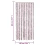 Silver gray and pink chenille fly curtain 100x200 cm by , Mosquito nets for windows - Ref: Foro24-377364, Price: 63,54 €, Dis...