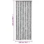 Grauer und weißer Chenille-Fliegenvorhang, 100 x 230 cm von , Moskitonetze für Fenster - Ref: Foro24-377370, Preis: 63,30 €, ...