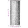 Grauer und weißer Chenille-Fliegenvorhang, 100 x 230 cm von , Moskitonetze für Fenster - Ref: Foro24-377370, Preis: 56,62 €, ...