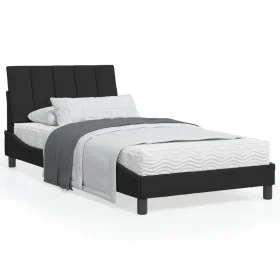 Bed frame with black velvet headboard 100x200 cm by , Beds and slatted bases - Ref: Foro24-3207833, Price: 122,94 €, Discount: %