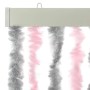 Silbergrauer und rosafarbener Chenille-Fliegenvorhang, 100 x 230 cm von , Moskitonetze für Fenster - Ref: Foro24-377366, Prei...
