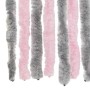 Silbergrauer und rosafarbener Chenille-Fliegenvorhang, 100 x 230 cm von , Moskitonetze für Fenster - Ref: Foro24-377366, Prei...