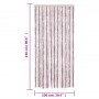 Silbergrauer und rosafarbener Chenille-Fliegenvorhang, 100 x 230 cm von , Moskitonetze für Fenster - Ref: Foro24-377366, Prei...