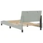 Hellgrauer Samtbettrahmen mit Kopfteil 100 x 200 cm von , Betten und Lattenroste - Ref: Foro24-3207831, Preis: 141,09 €, Raba...