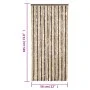 Dunkelbrauner und beiger Chenille-Fliegenvorhang, 56 x 185 cm von , Moskitonetze für Fenster - Ref: Foro24-377353, Preis: 41,...