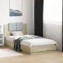 Bed frame headboard LED lights Sonoma oak 75x190 cm by , Beds and slatted bases - Ref: Foro24-3210068, Price: 154,60 €, Disco...