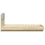 Bed frame headboard LED lights Sonoma oak 75x190 cm by , Beds and slatted bases - Ref: Foro24-3210068, Price: 154,60 €, Disco...
