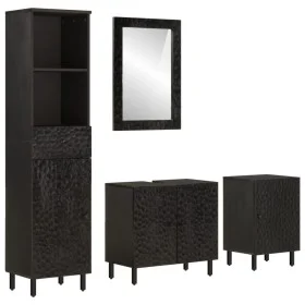 Badezimmerschrank-Set 4-teilig aus massivem Mangoholz von , Badezimmermöbel - Ref: Foro24-3206295, Preis: 361,43 €, Rabatt: %