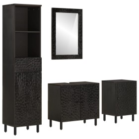Conjunto de armarios de baño 4 piezas madera maciza de mango de , Muebles de baño - Ref: Foro24-3206295, Precio: 373,50 €, De...