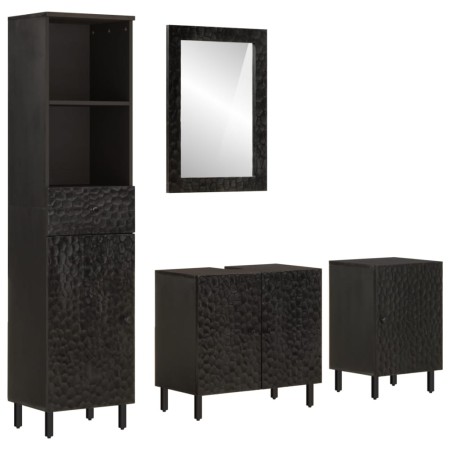 Badezimmerschrank-Set 4-teilig aus massivem Mangoholz von , Badezimmermöbel - Ref: Foro24-3206295, Preis: 373,50 €, Rabatt: %