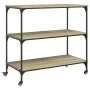Küchenwagen aus Sonoma-Eiche-Holzwerkstoff, 102 x 50 x 95 cm von , Küchen- und Speisewagen - Ref: Foro24-842322, Preis: 87,19...