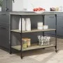 Küchenwagen aus Sonoma-Eiche-Holzwerkstoff, 102 x 50 x 95 cm von , Küchen- und Speisewagen - Ref: Foro24-842322, Preis: 87,19...