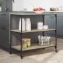 Küchenwagen aus Sonoma-Eiche-Holzwerkstoff, 102 x 50 x 95 cm von , Küchen- und Speisewagen - Ref: Foro24-842322, Preis: 88,35...