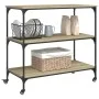 Küchenwagen aus Sonoma-Eiche-Holzwerkstoff, 102 x 50 x 95 cm von , Küchen- und Speisewagen - Ref: Foro24-842322, Preis: 87,19...