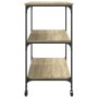 Küchenwagen aus Sonoma-Eiche-Holzwerkstoff, 102 x 50 x 95 cm von , Küchen- und Speisewagen - Ref: Foro24-842322, Preis: 88,35...