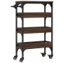 Oak brown engineered wood kitchen cart 53x20x76 cm by , Kitchen and dining carts - Ref: Foro24-842355, Price: 55,12 €, Discou...
