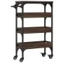 Oak brown engineered wood kitchen cart 53x20x76 cm by , Kitchen and dining carts - Ref: Foro24-842355, Price: 54,27 €, Discou...