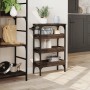Oak brown engineered wood kitchen cart 53x20x76 cm by , Kitchen and dining carts - Ref: Foro24-842355, Price: 55,12 €, Discou...