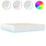 Estructura de cama con LED madera ingeniería blanco 180x200 cm de , Camas y somieres - Ref: Foro24-3209590, Precio: 184,84 €,...