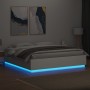 Weißer Bettrahmen aus Holzwerkstoff mit LED, 180 x 200 cm von , Betten und Lattenroste - Ref: Foro24-3209590, Preis: 187,31 €...
