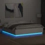 White engineered wood bed frame with LED 180x200 cm by , Beds and slatted bases - Ref: Foro24-3209590, Price: 185,58 €, Disco...