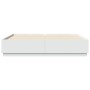 Weißer Bettrahmen aus Holzwerkstoff mit LED, 180 x 200 cm von , Betten und Lattenroste - Ref: Foro24-3209590, Preis: 187,31 €...