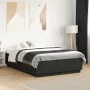Bed frame with LED lights black engineered wood 120x190cm by , Beds and slatted bases - Ref: Foro24-3209654, Price: 160,82 €,...