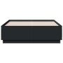 Bed frame with LED lights black engineered wood 120x190cm by , Beds and slatted bases - Ref: Foro24-3209654, Price: 162,78 €,...