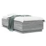 Bettgestell mit LED-Leuchten, Sonoma-Grauholz, 90 x 200 cm von , Betten und Lattenroste - Ref: Foro24-3209637, Preis: 137,81 ...