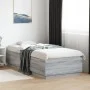 Estructura de cama con luces LED madera gris Sonoma 90x200 cm de , Camas y somieres - Ref: Foro24-3209637, Precio: 137,81 €, ...