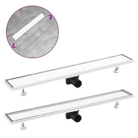 Duschrinne mit Abdeckung 2 in 1 Edelstahl 83x14 cm von vidaXL, Abflüsse - Ref: Foro24-146009, Preis: 59,02 €, Rabatt: %