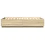 Sonoma oak wood bed frame with LED lights 160x200 cm by , Beds and slatted bases - Ref: Foro24-3209599, Price: 172,11 €, Disc...