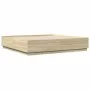 Sonoma oak wood bed frame with LED lights 180x200 cm by , Beds and slatted bases - Ref: Foro24-3209592, Price: 178,93 €, Disc...