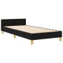 Estructura de cama con cabecera Negro 100 x 200 cm tela