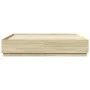 Sonoma oak wood bed frame with LED lights 180x200 cm by , Beds and slatted bases - Ref: Foro24-3209592, Price: 178,93 €, Disc...