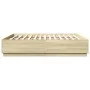 Sonoma oak wood bed frame with LED lights 180x200 cm by , Beds and slatted bases - Ref: Foro24-3209592, Price: 178,93 €, Disc...